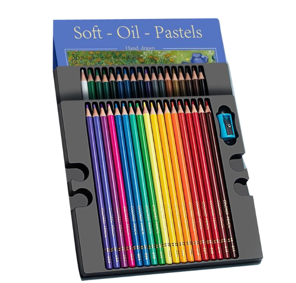 36-color oil-based bright color pencil studio set, classic style