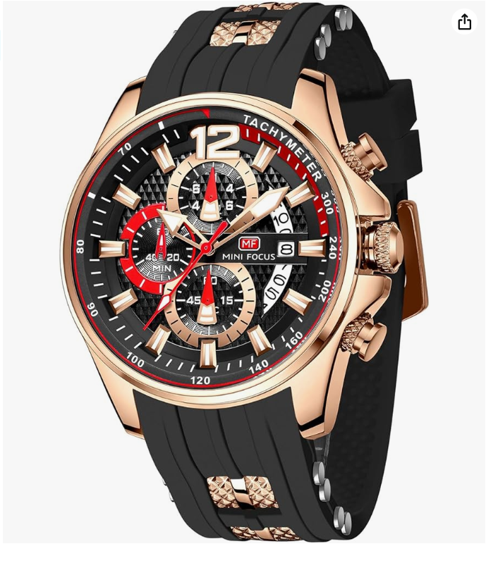 MINI FOCUS Relógio Masculino Cronógrafo À Prova D'água Sport de Analógico Quartzo de Relógio Silicone Pulseiras Moda Relógios de Pulso Masculinos