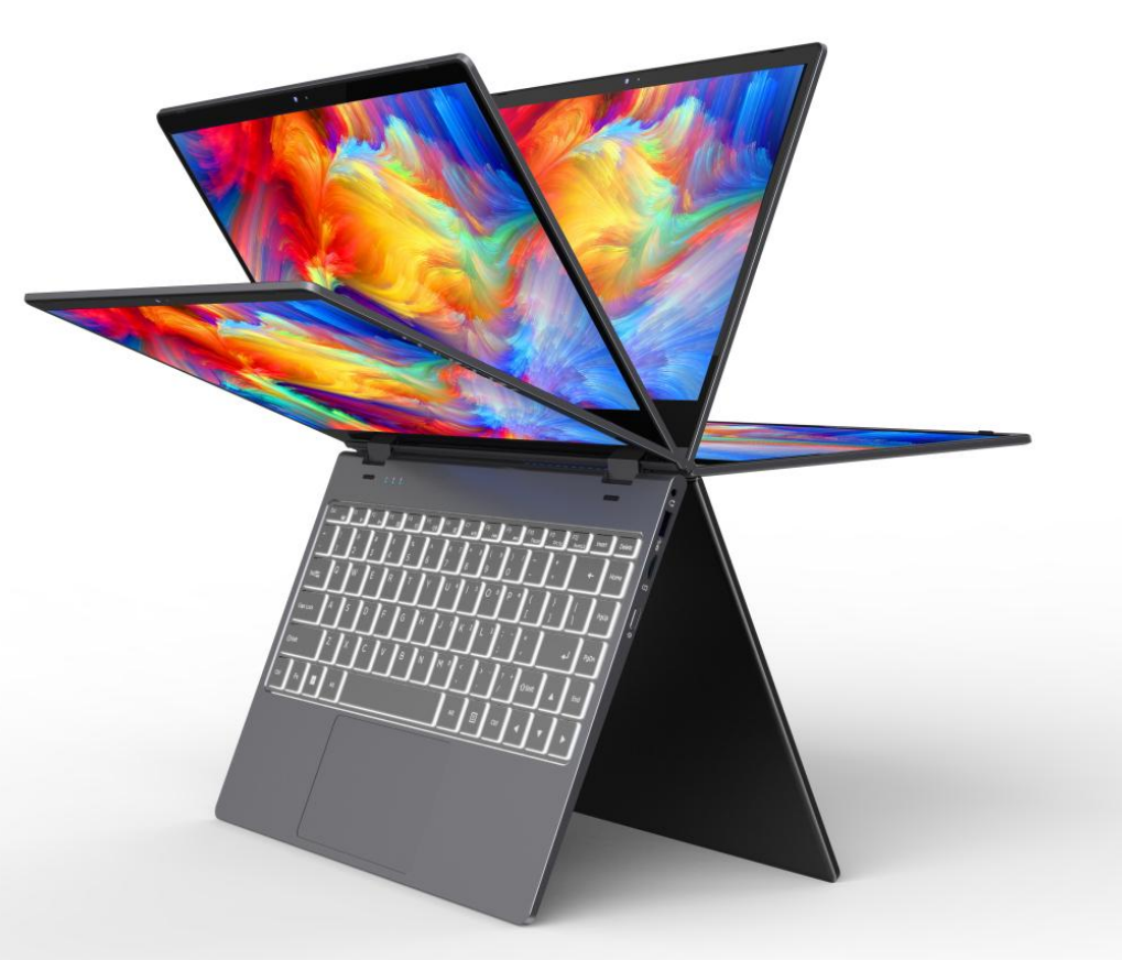 N-ONE Nbook Plus Laptop Intel Alder Lake-N N100 14.1 Inch YOGA 360-degree Touchscreen 16GB DDR4 512GB SSD Windows 11 Pro 46.2WH Battery Backlit Keyboa