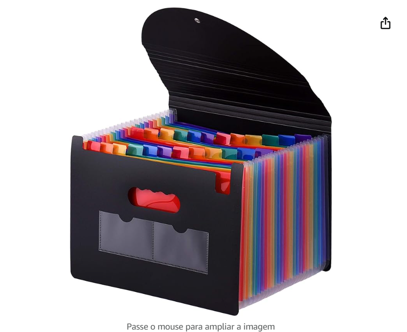 Moochy Pasta de arquivos expansível com 24 compartimentos, capa, tamanho A4, formato de carta, organizador de documentos, multicor, para escritório, c