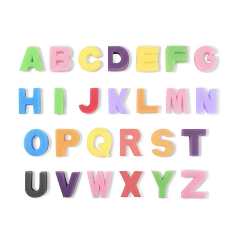 Sponge Painting Brush Children's Art Painting Stamp Tool, Color Random Shipment (26 Letters)