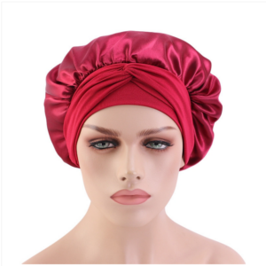 L622 Women Silk Night Sleep Hats Double Layer Head Cover Custom Shower Cap Custom sleeping cap Adjustable silk Satin Bonnet