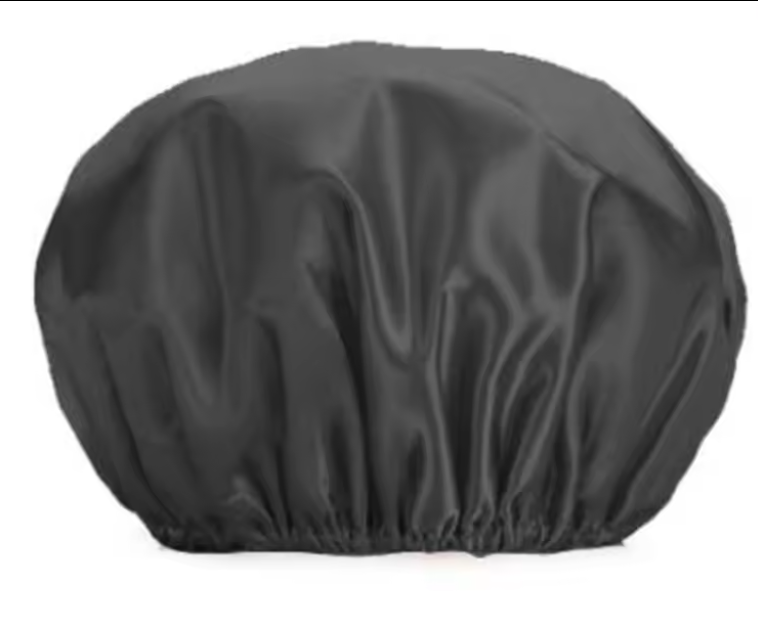 Hot sale solid satin extra large bath shower cap double layer waterproof bonnet bathing cap