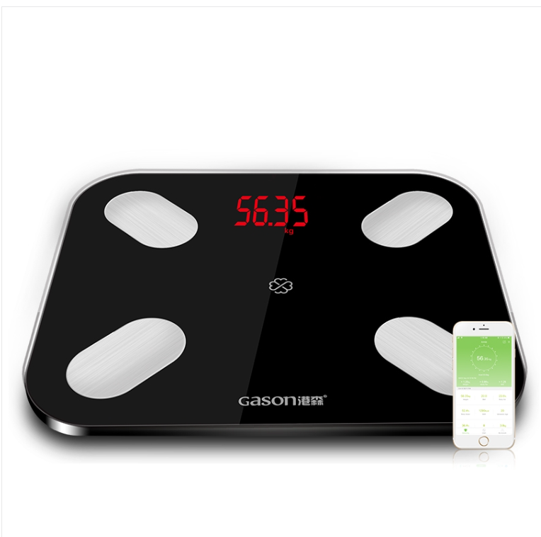 GASON S4 Body Fat Scale Smart Electronic LED Digital Weight Scale with Bluetooth APP Support Android or IOS