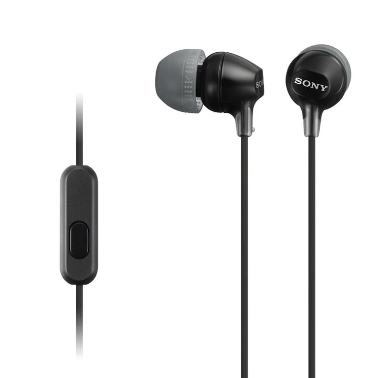 Original Sony MDR-EX15AP 3.5mm Wired Stereo Headphone, Hands-free Subwoofer Stereo Headset with Microphone for Xiaomi Huawei