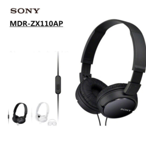 Sony MDR-ZX110AP Over-Ear Headphones Subwoofer Headset Wire Universal Mobile Phone Play Music Hands Free Calls Headphones