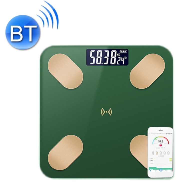 Intelligent Bluetooth weight scale home body fat measurement health weighing (emerald gold color true grade piece models)