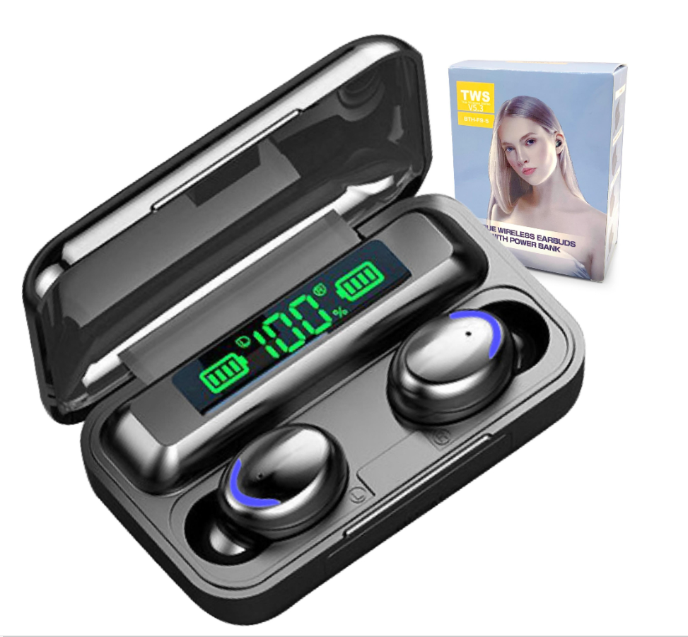 F9-5 Wireless Headset - Bluetooth V5.3 - Cell phone charger - The best F9 on the market - Original!