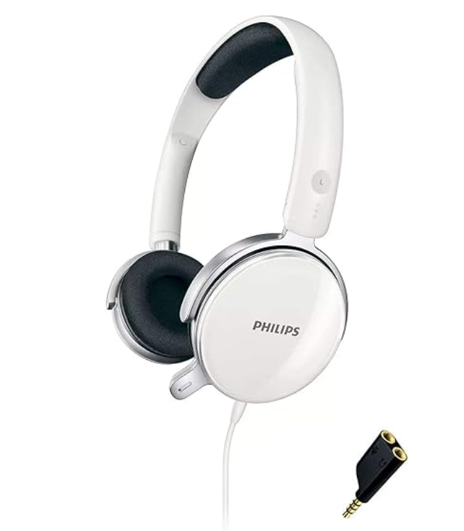 PHILIPS SHM7110U Wired PC Headset with Microphone for Conference Calls, Zoom, Skype, Google Meet, Online Mute and Volume Control, 40mm Drivers with Ba