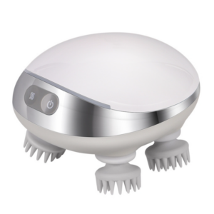 K111 Hot Compress Red Light Head Massager Electric Kneading Vibration Waterproof Head Massager (White)