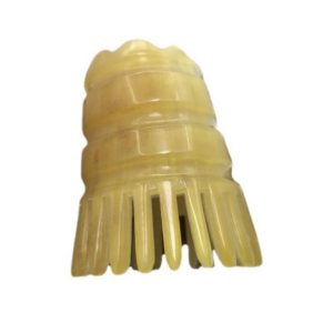 Cylindrical Cow Horn Comb Short Hair Wash Brush, Color Random Shipment