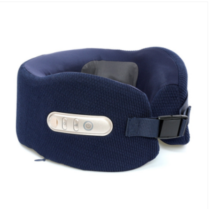 Neck Massager U-Shape Hot Compress Shoulder & Neck Massage Pillow (Navy)