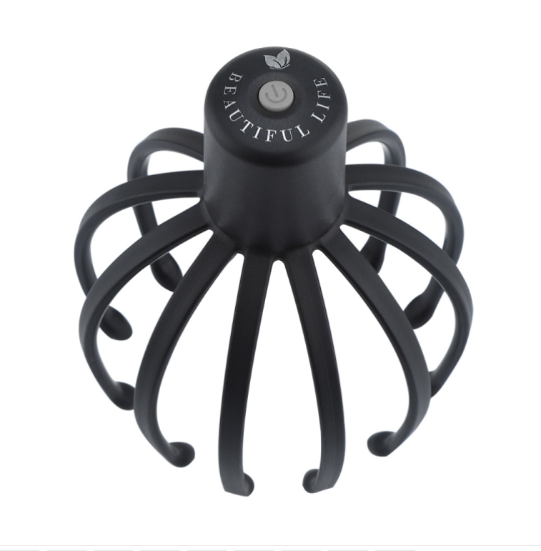 Electric Scalp Massager Multi Claw Vibration Decompression Stimulating Hair Scratcher // Rechargeable Model Octopus Scalp Massager Intelligent Head Ma