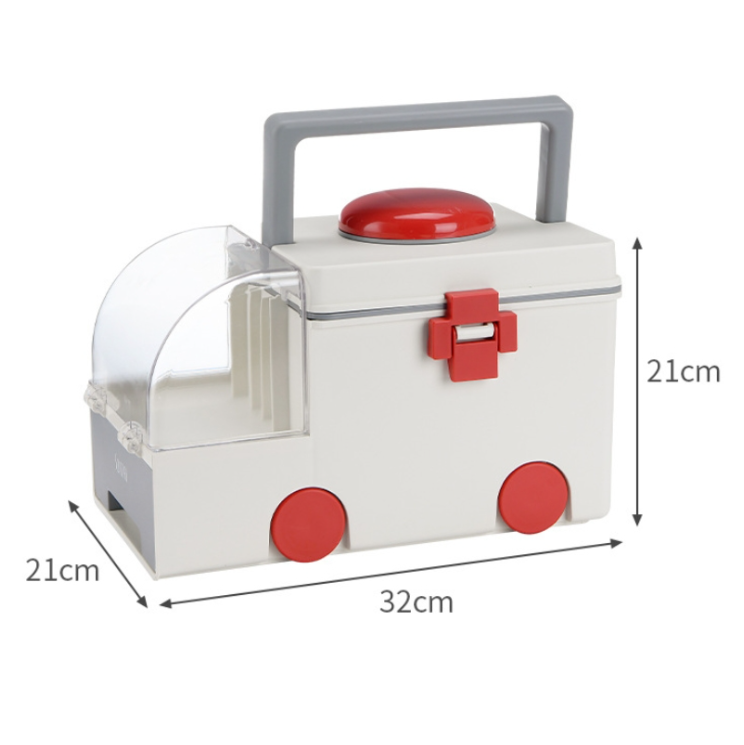 Ambulance first aid kit family medicine box household large double layer medicine box