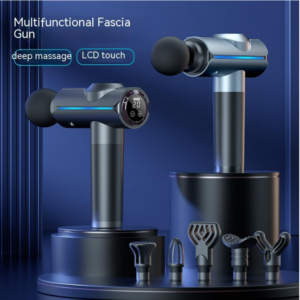 20-speed touch screen LCD fascia gun multifunctional high-frequency vibration massage gun muscle massager with 6 massage heads, national standard