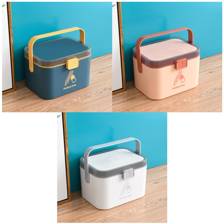 Household Plastic Small Medicine Cabinet Portable Medicine Organizer