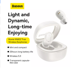 Fone Sem Fio Baseus Bowie WM02 TWS Bluetooth 5.3 Bateria 25h