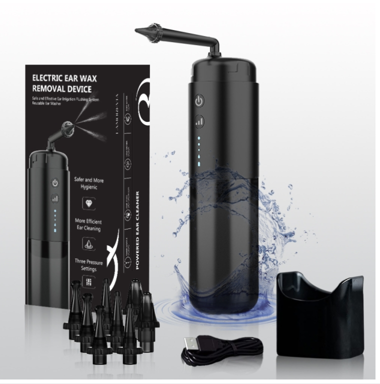 Ear washerAutomatic electric ear cleanerThree kinds of nozzlesJet Intelligent ear flusher