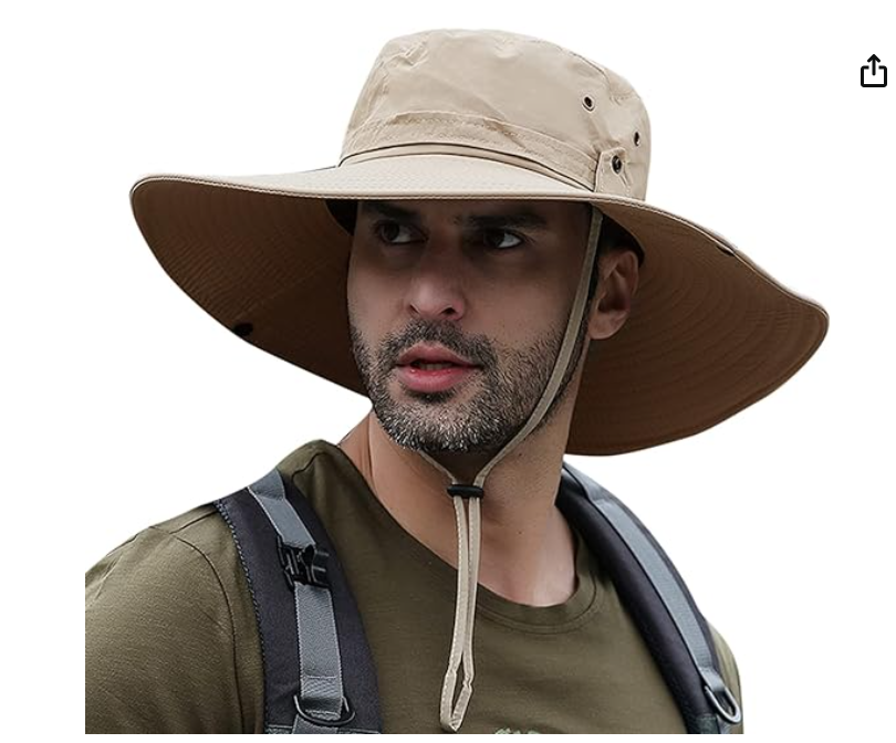 Chapéu de sol, Moniss Chapéu de sol de aba larga proteção UV chapéu de balde dobrável para pesca caminhada acampamento 12 cm aba