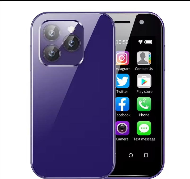 SOYES XS16 Pro Mini Smartphone 4G 2GB+16GB Android 10 Quad Core 3.0 Inch 2000mAh Battery Face ID Type-C Small Mobile Phone