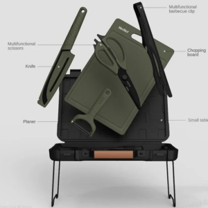 Nextool Barbecue Tools Set Outdoor Camping Picnic Knife Chopping Board Multifunctional Scissors BBQ Portable Carrying Case