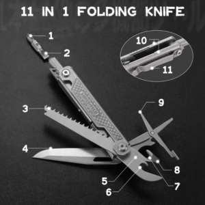 SWISS TECH 11 In 1 Mini Multitool Folding Knife EDC Outdoor Pocket Portable Knife Outdoor Camping Survival Equipment