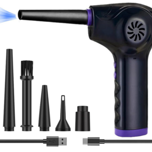 Espanador de Ar Comprimido Sem Fio, Espanador de ar Elétrico para Teclado de Computador Portátil, Espanador de ar Eletrônico Portátil de 50.000 rpm, S