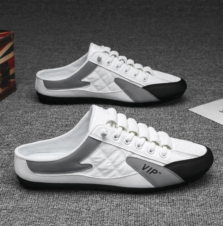 Men's Baotou Slippers Outer Wear Anti-Odor Driving No Heel Casual Shoes