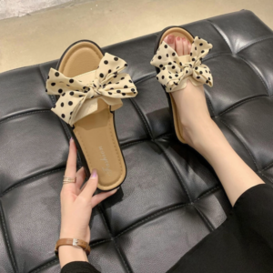 Summer Bowknot Outwear Slippers Beach Flat Sandals