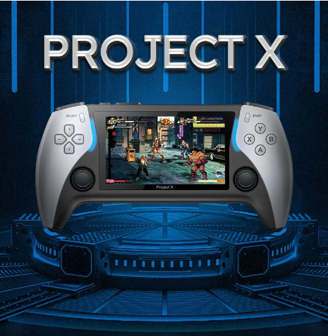 PROJECT-X-Handheld Game Console, Portable Video Game Player, HD Game Console, 2 Controllers, 4.3 Inch IPS Screen, Kids Gifts