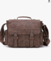 Mens Messenger Bag Vintage PU Leather for Men Waterproof iPad Briefcases Shoulder Bag