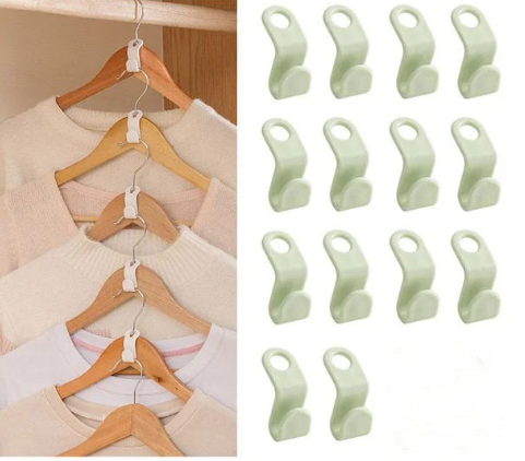 Space-Saving Clothes Hanger Connector Hooks-Green-BUY 3 GET 2 FEE (50 PCS)