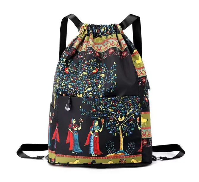 Drawstring Foldable Large Capacity Dry-wet Separation Travel Sports Backpack