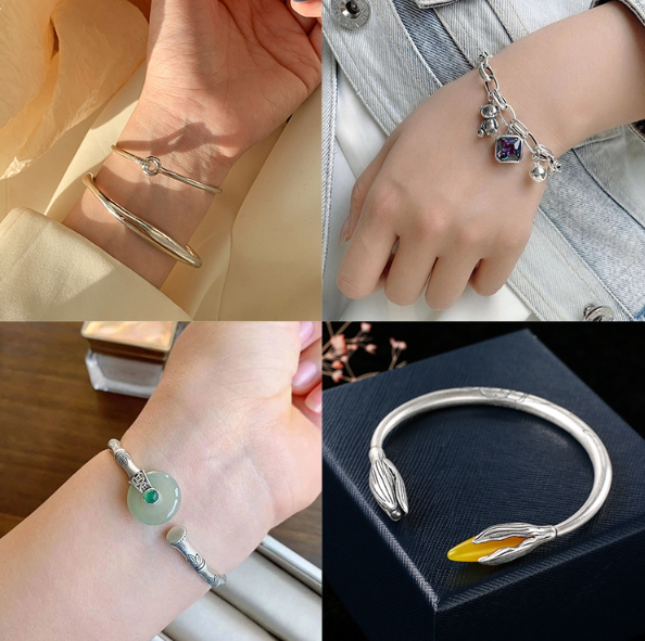 completely Sterling Silver Vintage Open Bracelet Bracelet