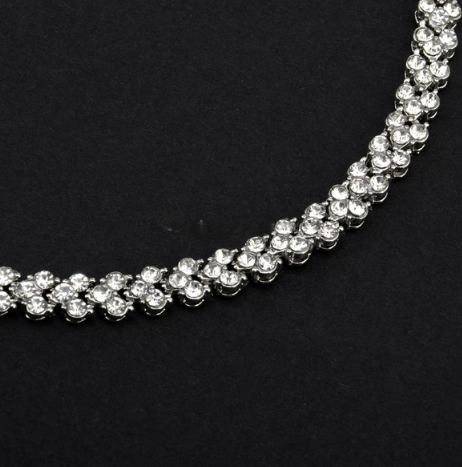 Exquisite luxury Roman crystal necklace simple diamond bracelet