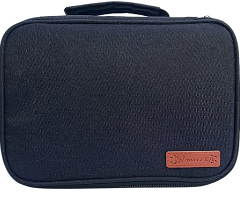 Krobot High Capacity pencil case 72 Colored pencil storage Student Stationery (Black),Gift bag, school pencil case