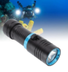 Flashlight, Waterproof Underwater Flashlight, IPX8 100M, Infinitely Dimmable L2 LED, 5000lm Diving Flashlight, Underwater Lights, for Deep Sea Underwa