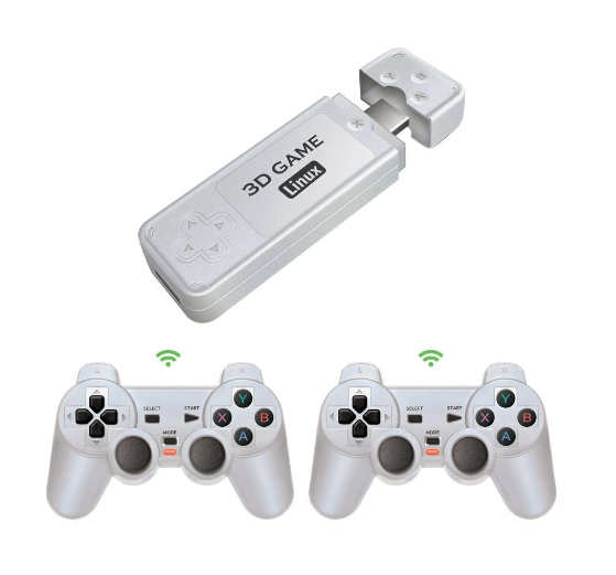 Hanhibr Y6 2.4G Wireless Game TV Stick Retro Game Console 4K 60fps HDMI-Compatible Output Bulit-in 10000 Games Support 40+ Gaming Emulators Portable V