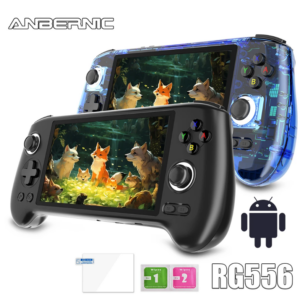 ANBERNIC RG556 Retro Handheld Game Console 64bit Android 13 System Unisoc T820 5.48-inch AMOLED Screen Hall Joystick Game Player