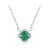 S925 sterling silver moissanite necklace platinum plated jewelry pendant (MSN030)