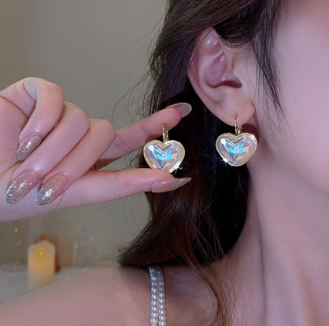 Elegant and luxurious pearl double-layer earrings with diamonds for ladies, specification: EH0939 pair