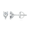 S925 sterling silver platinum-plated sparkling water drop moissanite stud earrings (MSE049)