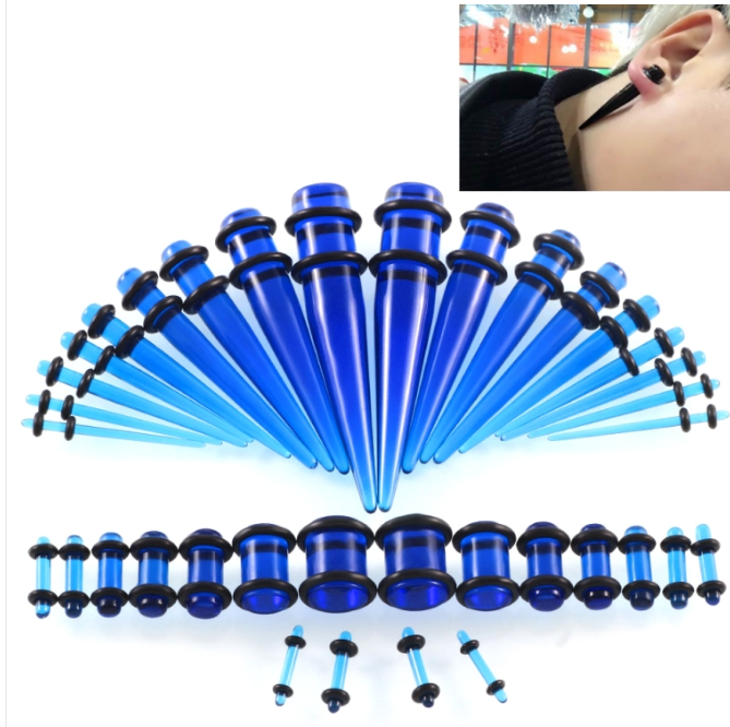 36 pieces/set Acrylic ear expander set Ear expander 14G-00G piercing jewelry
