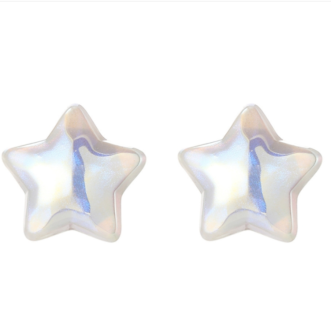 E2209-7 Colorful five-pointed star earrings and earrings jewelry