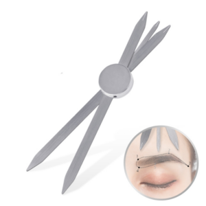 Tattoo compass positioning ruler sliding isometric eyebrow ruler three-point positioning balanced eyebrow card (silver)