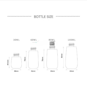LW-MJ04 5 pieces sold, lotion bottle, facial cleanser bottle, hand soap, shampoo bottle, 100ml (color: transparent and colorless)