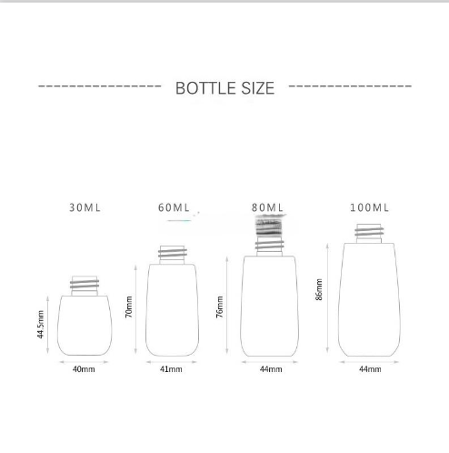 LW-MJ04 5 pieces sold, lotion bottle, facial cleanser bottle, hand soap, shampoo bottle, 100ml (color: transparent and colorless)