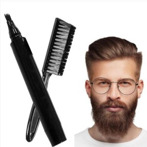 2 pieces/set sold waterproof beard filling pen beard tracing pen (dark brown)