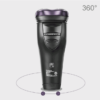 Feike Universal Voltage Three-Blade Full Body Washable Electric Shaver US Standard FS372 (Color: Black + Purple)