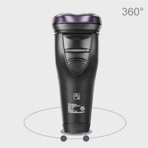 Feike Universal Voltage Three-Blade Full Body Washable Electric Shaver US Standard FS372 (Color: Black + Purple)